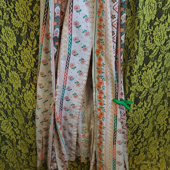 OOAK Vintage Floral Handmade Open Back Halter Farmer's Market Maxi Sundress - Picture 7 of 10